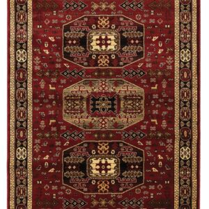ΧΑΛΙ PERSIA 6057 BURGUNDY ΜΕ ΚΡΟΣΣΙ - SET067(2x140,1x200) NewPlan