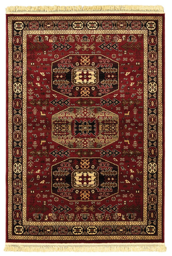 ΧΑΛΙ PERSIA 6057 BURGUNDY ΜΕ ΚΡΟΣΣΙ - SET067(2x140,1x200) NewPlan